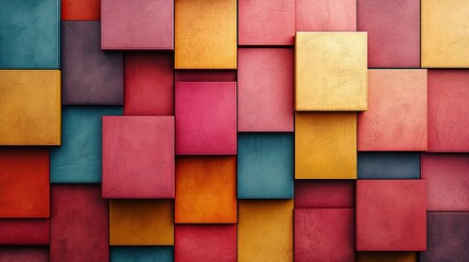 Colorful textured square blocks background.