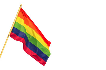 Rainbow flag LGBT movement symbol isolated