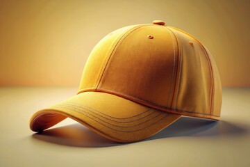 Fototapeta premium Showcase your baseball cap designs with this photorealistic 3D mockup. High depth of field ensures incredible detail.