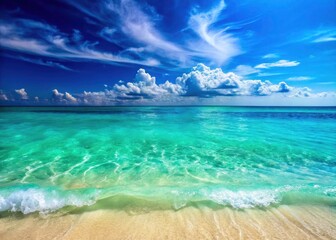 Stunning turquoise sea, perfect coastal scene for a vacation.