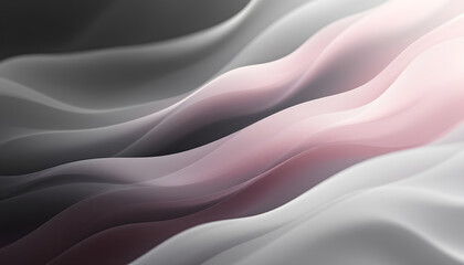Obraz premium Abstract Pink and Grey Wave Background, Elegant Soft Curves and Fluid Design, Perfect for Wallpaper or Presentation