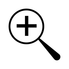 Fototapeta premium Magnifying glass icon, search icon Vector Illustration, Magnifying glass set, Zoom symbol, zoom lens sign, scan search symbol isolated, search symbol for web vector illustration, pictogram isolated 