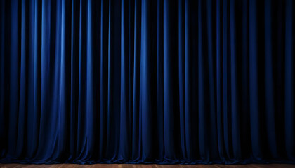 Dark blue color curtain material background