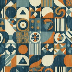 Geometric pattern walpaper, abstract desain, color block