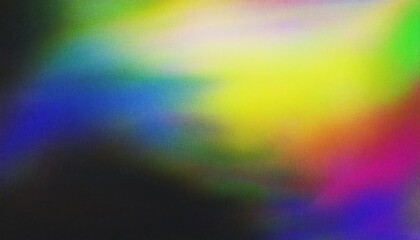 Fototapeta premium Abstract Vibrant Gradient with Yellow, Green, and Blue Highlights Blending into a Dark Textured Background for Digital Design Inspiration