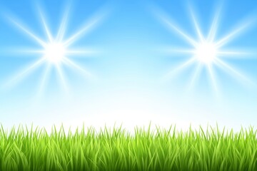 Obraz premium Sky bokeh with a green tree in focus and blurred surroundings