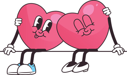 Valentine Day Hearts Couple Characters