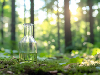 Environmental Scientist's Glass Display of Forest Floor