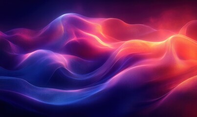 Obraz premium Futuristic Abstract Curves 3D Render with Soft Purple and Blue Gradients
