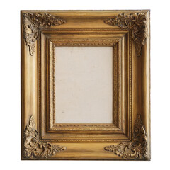 Ornate rectangular gold frame
