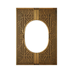 Rectangular frame with geometric design