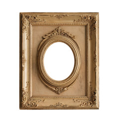 Rectangular gold frame with details