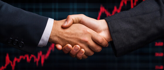 Obraz premium Handshake symbolizing partnership and business success