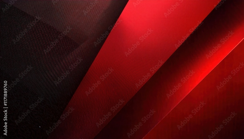 Aufkleber dynamic abstract red and black geometric layers with textured gradient lighting for modern design, b