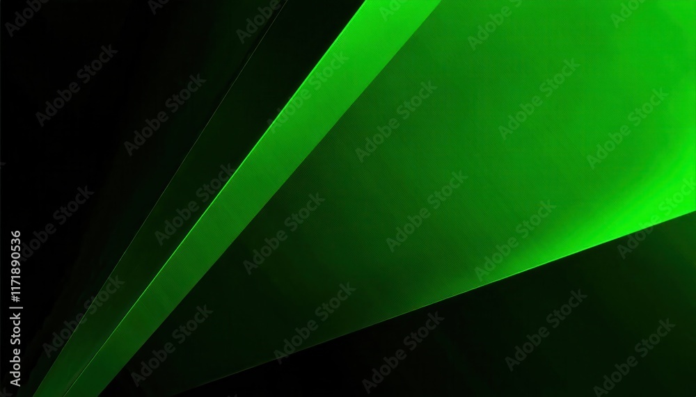 Aufkleber abstract neon green geometric layers with shadow gradient effects. modern futuristic background for 