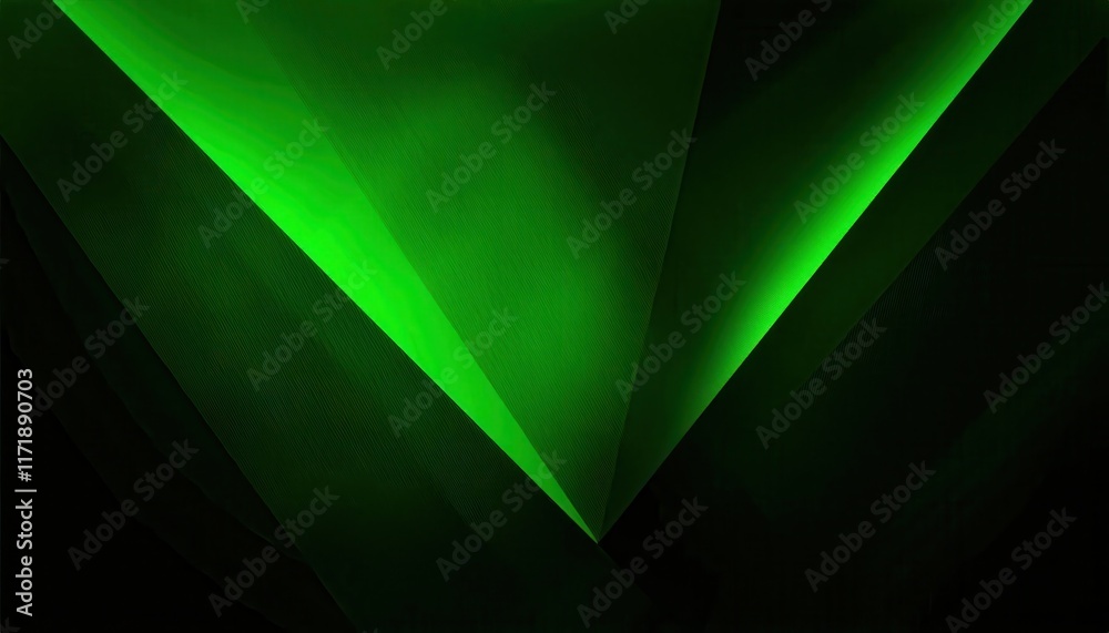 Aufkleber abstract neon green geometric layers with shadow gradient effects. modern futuristic background for 