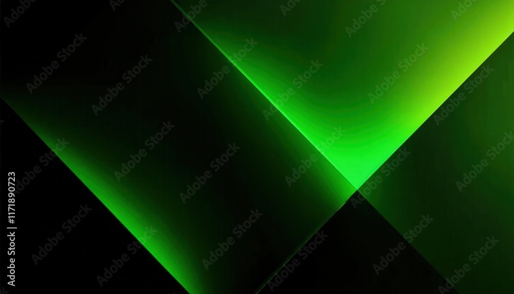 Aufkleber abstract neon green geometric layers with shadow gradient effects. modern futuristic background for 