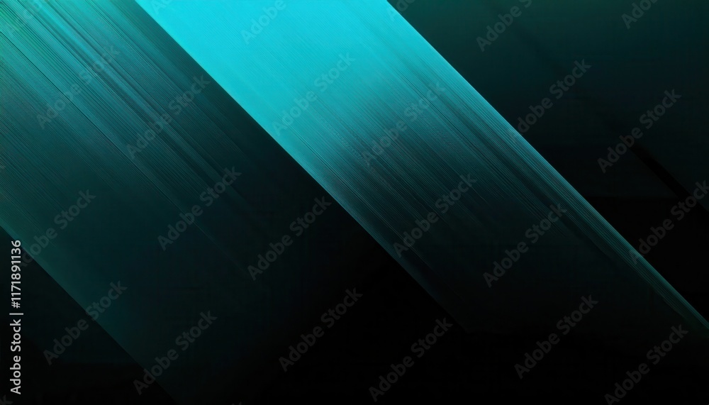 Poster Abstract Cyan and Black Folded Paper Design with Geometric Layered Shapes, Ideal for Modern Backgrounds, Branding, or Digital Art Concepts