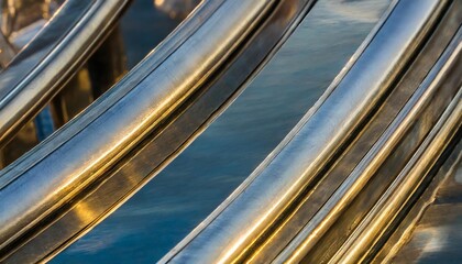 Obraz premium Abstract Metallic Texture with Reflective Patterns