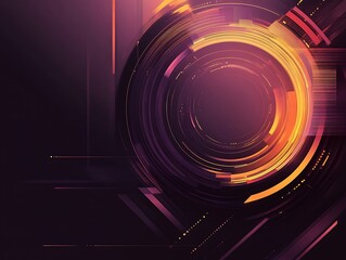 Abstract Technology Design Circular Glowing Hues