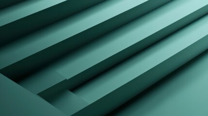 Obraz premium Abstract Teal Geometric Shapes Background - Minimalist Design