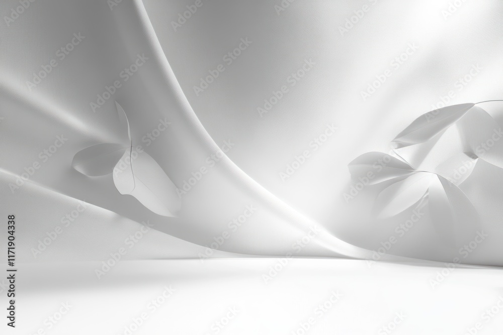 Aufkleber abstract minimalist light shadow design studio room background for product photography display