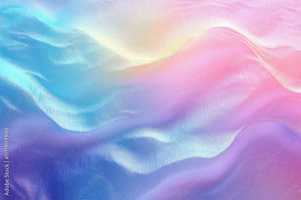 Aufkleber Iridescent Holographic Abstract Background with Pastel Colors and Soft Gradient