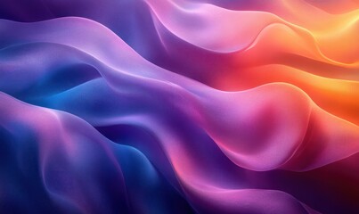 Fototapeta premium Futuristic Abstract Design with Smooth Curves in Purple and Blue Lighting