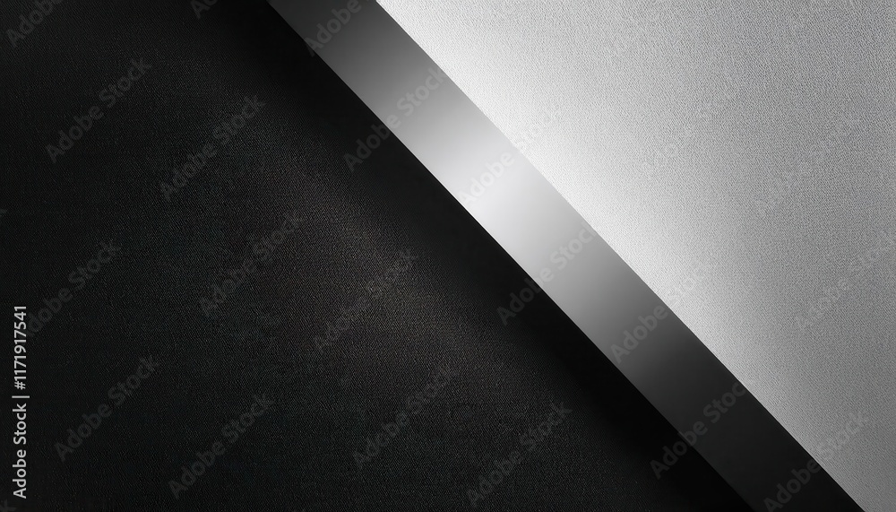 Fototapete Minimalist black and white geometric abstract design with sharp angular contrasts, textured surfaces, and intersecting diagonal lines
