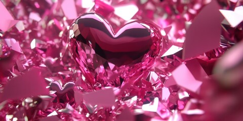 A vibrant pink backdrop adorned with numerous whimsical hearts frames a delightful giraffe-shaped heart, radiating love and joy this Valentine's Day.