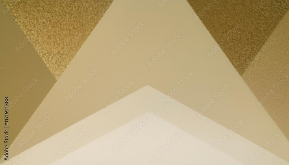 Poster abstract geometric beige and gold overlapping shapes design for minimalist backgrounds, modern inter