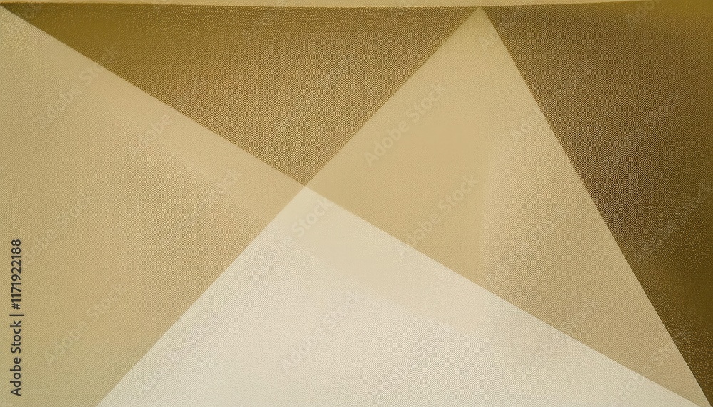 Aufkleber abstract geometric beige and gold overlapping shapes design for minimalist backgrounds, modern inter