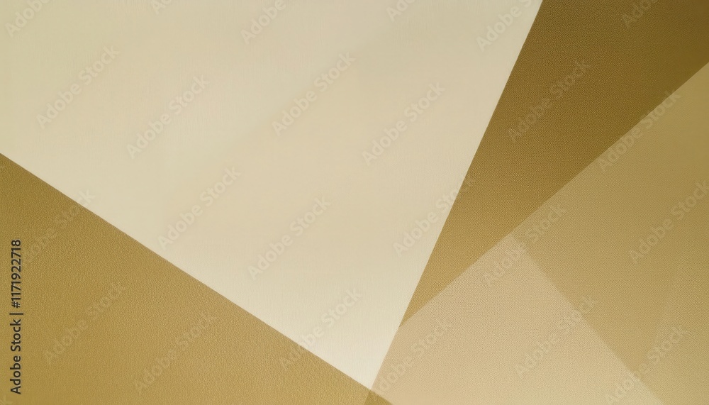 Poster abstract geometric beige and gold overlapping shapes design for minimalist backgrounds, modern inter
