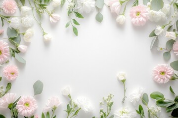 A stunning square frame showcases vibrant flowers and lush leaves, creating a romantic ambiance perfect for celebrating love on Valentine's Day.