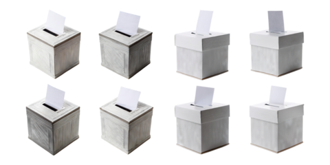 Various Perspectives of Simple Ballot Boxes with Blank Ballots