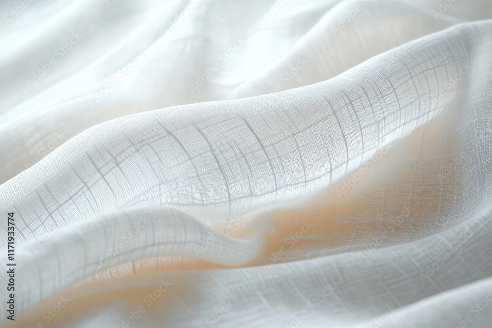 Aufkleber soft white fabric texture background abstract design elegant textile material