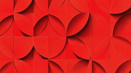 Abstract red geometric pattern background texture.
