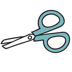 Blue Scissors Vector Illustration