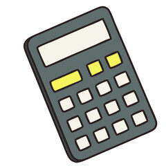 Flat Design Calculator Illustration