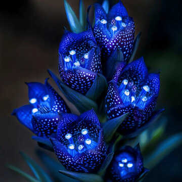 blue puya flowers 