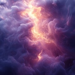 Fototapeta premium Shimmering Purple Magic Circle Mystical Light Explosion Abstract Design