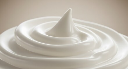 CloseUp of Luscious White Whipped Cream Swirl Texture for Background and Design Inspiration Perfect for Culinary, Bakery, and Dessert Themes
