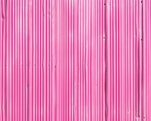 Pink Corrugated Metal Sheet Wall Texture
