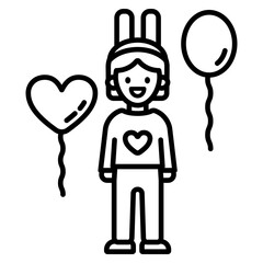 여자아이 파티 아이콘