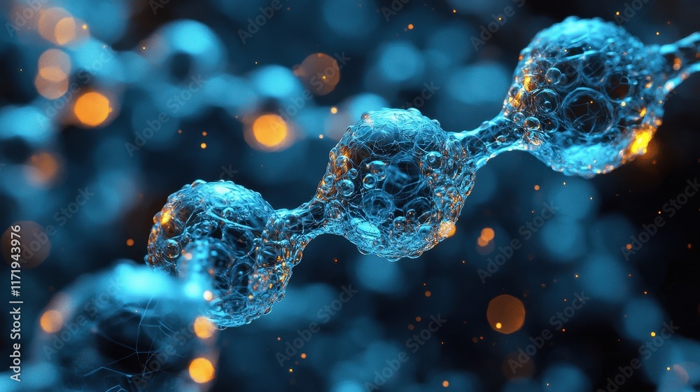 Poster molecular structures dynamic science visualization laboratory environment abstract viewpoint
