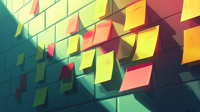 Post-it con chincheta texto don't forget!. Oblivian. Illustration