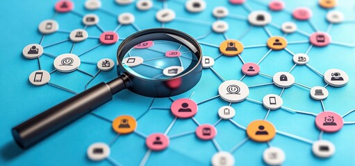 Customer Relationship Management Digital Concept with Target Audience and User Network for Effective Marketing