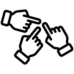 Teamwork Icon Lineal Style