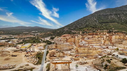 Marble quarry in Orosei, Sardinia Dron View