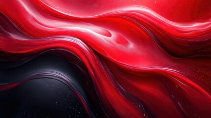 Fototapeta premium Abstract Flowing Red and Black Patterns with Smooth Gradients and Dynamic Composition